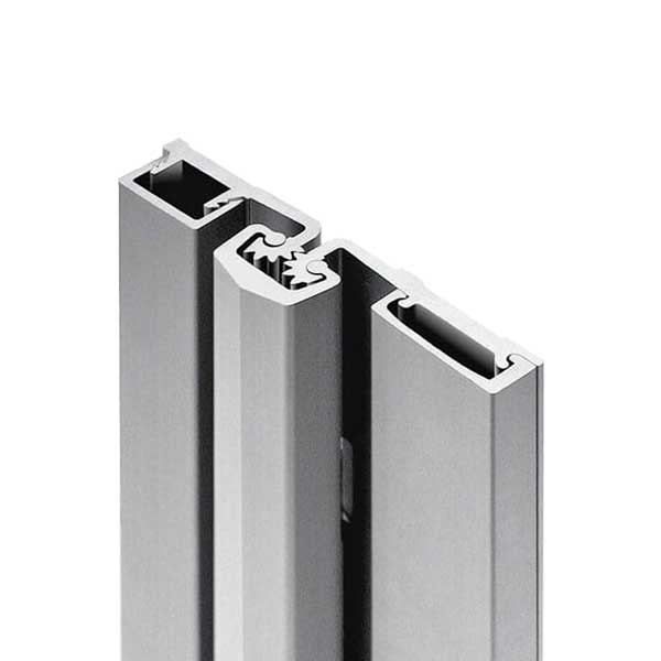 Select Hinges - 57 - 83" - Full Surface Hinge - Clear Aluminum - Standard Duty - UHS Hardware