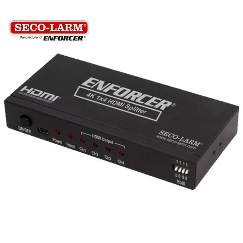 Seco-Larm - SLM-MVD-AH14-01Q - 4K HDMI Splitter - 1 female input to 4 female output - UHS Hardware
