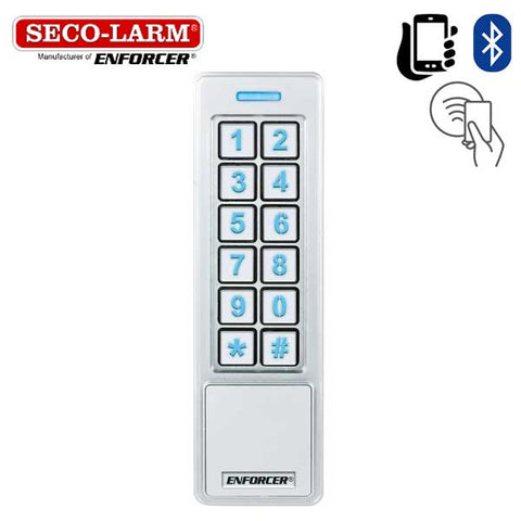 Seco-Larm - SK-B241-PQ - ENFORCER - Bluetooth / Prox - Access Control Digital Mullion Keypad & Reader - 1000 Users - Weatherproof - Vandal Resistant - Outdoor - UHS Hardware