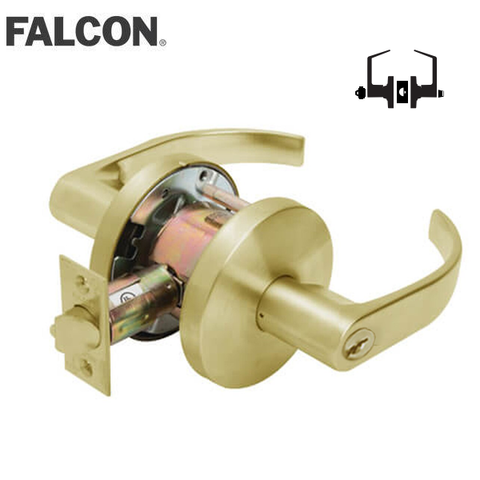 Falcon - W511PD-Q - Commercial Lever Handle - Quantum Levers - 605 -Bright Brass - Entry / Office - Grade 2 - UHS Hardware