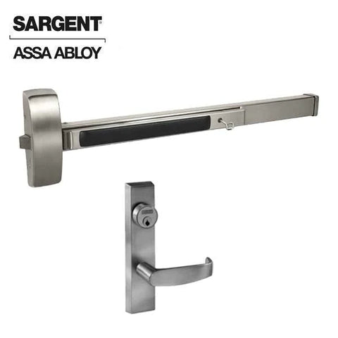 Sargent - 8806F - Rim Exit Device with Trim Lever - Storeroom - UL listed - Satin Stainless Steel - Night Latch - 36" - Grade 1 - UHS Hardware