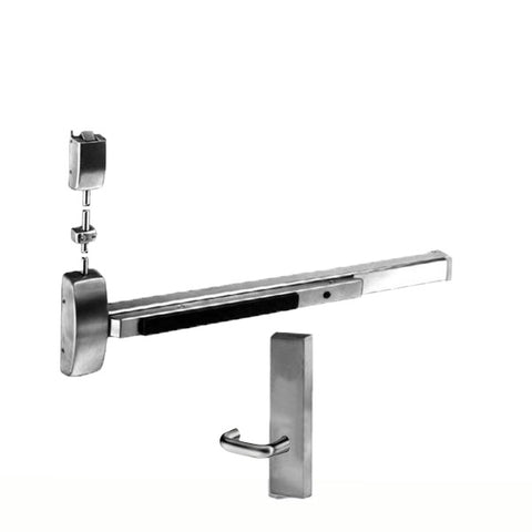 Sargent - 8715F - Surface Vertical Exit Rod - Top Latch - Passage - 36" x 84" - Optional Handing - Satin Stainless Steel - Fired Rated - Grade 1 - UHS Hardware