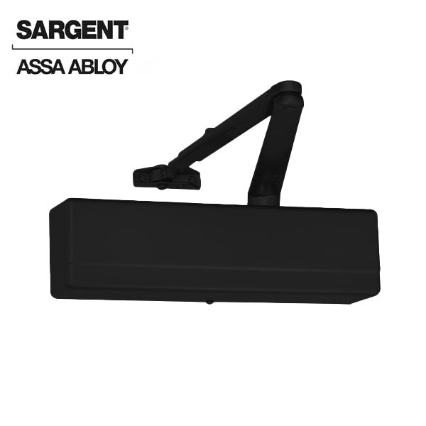 Sargent - 1431 - Powerglide Door Closer w/ UO - Universal Standard Arm Package - BSP - Black Suede Powder Coat - Grade 1 - UHS Hardware