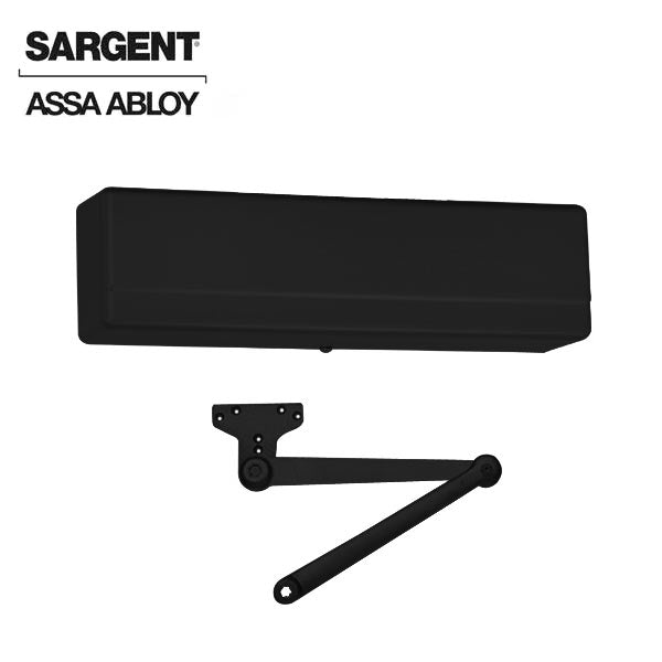Sargent - 1431 - Powerglide Door Closer w/ P10 - Heavy Duty Parallel Arm - BSP - Black Suede Powder Coat - Grade 1 - UHS Hardware
