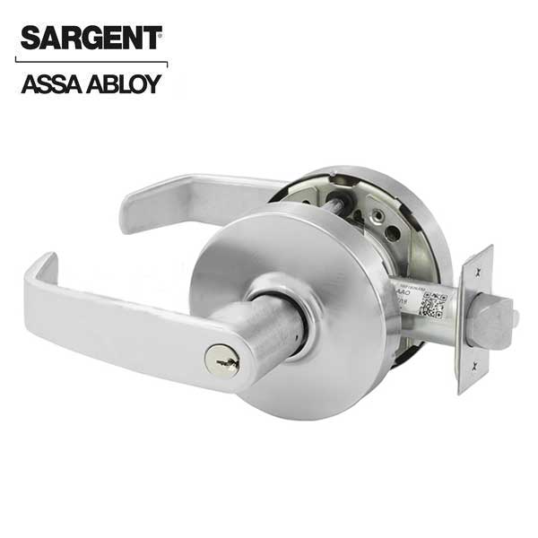 Sargent - 10G04 - Mechanical Cylindrical Lock - L Rose / L Lever - Storeroom -  LA Keyway - 26D - Satin Chrome - Grade 1 - UHS Hardware