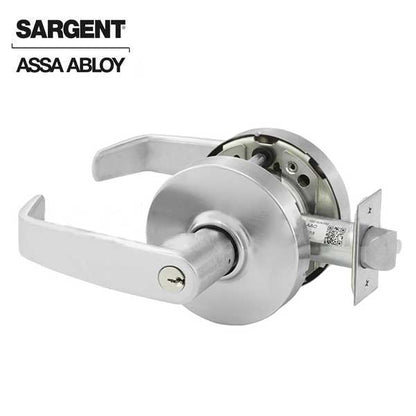 Sargent - 10G05 - Mechanical Cylindrical Lock - L Rose / L Lever - Office -  LA Keyway - 26D - Satin Chrome Plated - Grade 1 - UHS Hardware