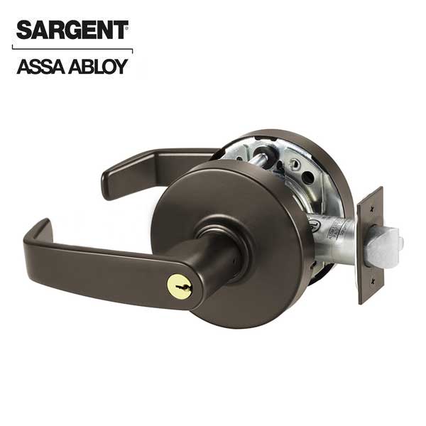 Sargent - 10G37 - Mechanical Cylindrical Lock - L Rose / L Lever - Classroom - LA Keyway - 10BE - Dark Oxidized Satin Bronze - Grade 1 - UHS Hardware