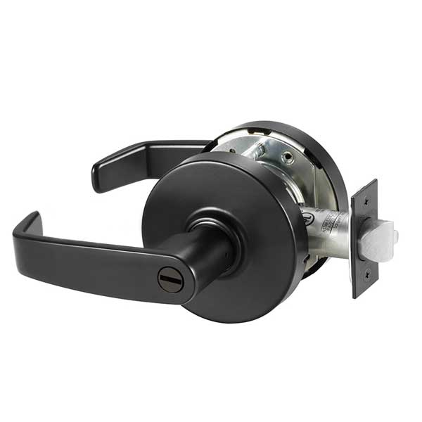 Sargent - 10U65 - Mechanical Cylindrical Lock - L Rose / L Lever - Privacy - BSP - Black Suede Powder Coat - Grade 1 - UHS Hardware