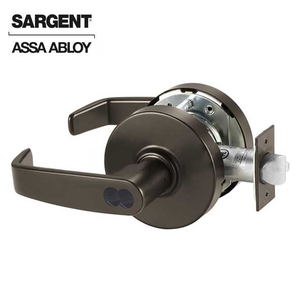Sargent - 10G54 - Mechanical Cylindrical Lock - L Rose / L Lever - Corridor - SFIC - 10BE - Dark Oxidized Satin Bronze - Grade 1 - UHS Hardware