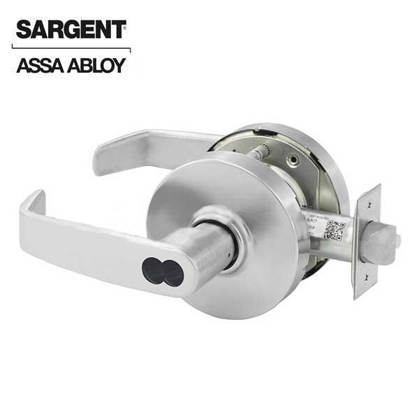 Sargent - 10G54 - Mechanical Cylindrical Lock - L Rose / L Lever - Corridor - SFIC - 26D - Satin Chrome Plated - Grade 1 - UHS Hardware