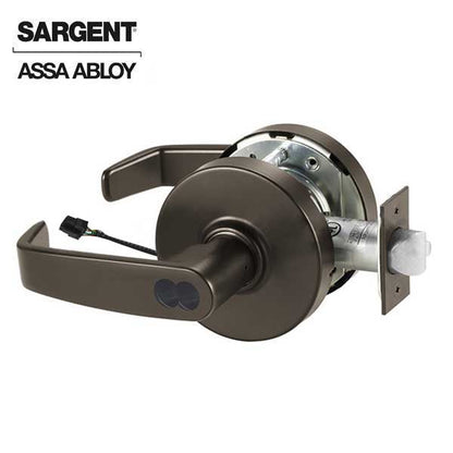 Sargent - 10G70 - Electromechanical Cylindrical Lock - L Rose / L Lever - Fail Safe - SFIC - 10BE - Dark Oxidized Satin Bronze - 24V - Grade 1 - UHS Hardware