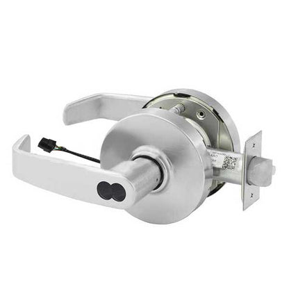 Sargent - 10G70 - Electromechanical Cylindrical Lock - L Rose / L Lever - Fail Safe - SFIC - 26D - Satin Chrome Plated - 24V - Grade 1 - UHS Hardware