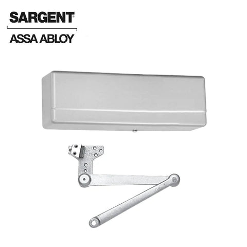 Sargent - 281 - Powerglide Cast Iron Door Closer - Back Check Function - Regular Duty Parallel Arm - Adjustable Size 1-6 - Plastic Cover - Aluminum - Fire Rated - Grade 1 - UHS Hardware