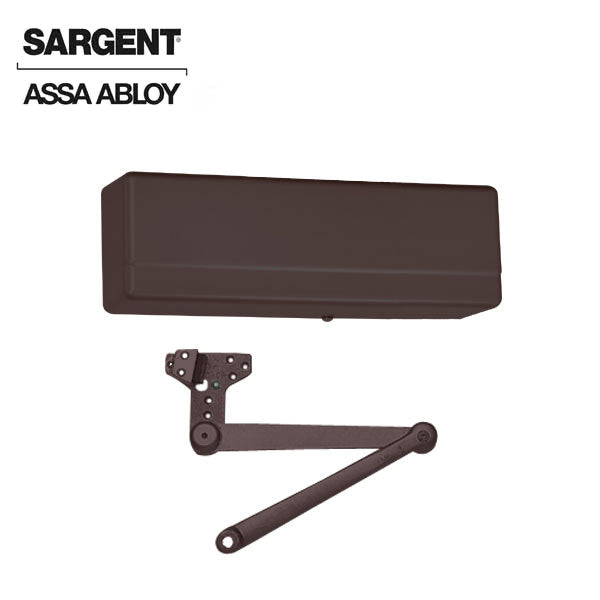 Sargent - 281 - Powerglide Cast Iron Door Closer w/ CPSH - Heavy Duty Hold Open Parallel Arm w/ Compression Stop - 10BE - Dark Oxidized Satin Bronze Equivalent - Grade 1 - UHS Hardware
