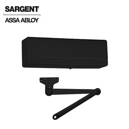 Sargent - 281 - Powerglide Cast Iron Door Closer w/ P10 - Heavy Duty Parallel Arm - BSP - Black Suede Powder Coat - Grade 1 - UHS Hardware