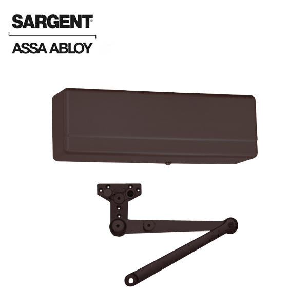 Sargent - 281 - Powerglide Cast Iron Door Closer w/ PSH - Heavy Duty Hold Open Parallel Arm w/ Positive Stop - 10BE - Dark Oxidized Satin Bronze Equivalent - Grade 1 - UHS Hardware