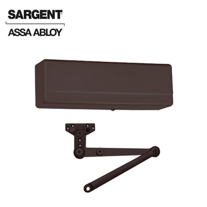 Sargent - 281 - Powerglide Cast Iron Door Closer w/ PSH - Heavy Duty Hold Open Parallel Arm w/ Positive Stop - 10BE - Dark Oxidized Satin Bronze Equivalent - Grade 1 - UHS Hardware