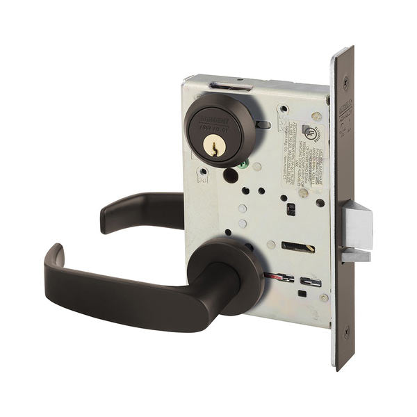 Sargent - 8204 - Mechanical Mortise Lock - LN Rose / L Lever - Storeroom - LFIC - 10BE - Dark Oxidized Satin Bronze Equivalent - Grade 1 - UHS Hardware