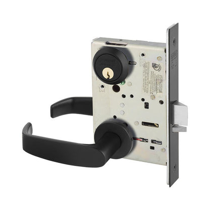 Sargent - 8204 - Mechanical Mortise Lock - LN Rose / L Lever - Storeroom - LFIC - BSP - Black Suede Powder Coat - Grade 1 - UHS Hardware