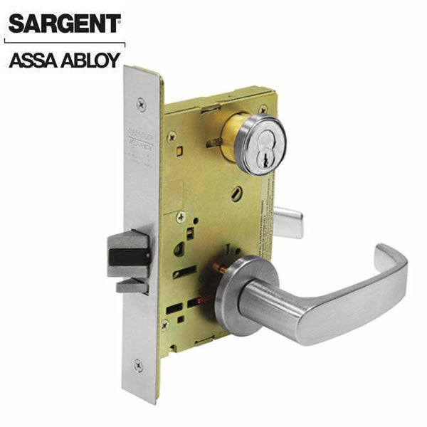 Sargent - 8205 - Mechanical Mortise Lock - Office/Entry - O Rose/NJ Lever - 7-Pin Construction Core - Keyed Alike - Satin Chrome - Grade 1 - UHS Hardware