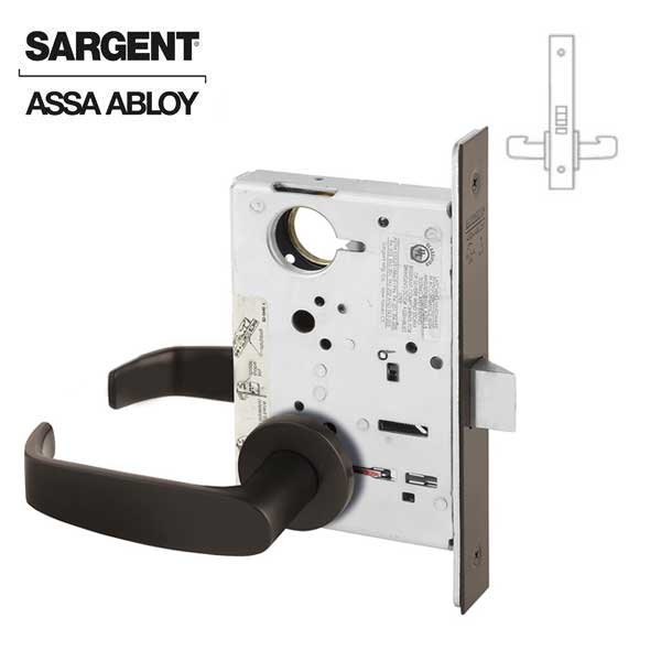 Sargent - 8215 - Mechanical Mortise Lock - LN Rose / L Lever - Passage - 10BE- Dark Oxidized Satin Bronze - Grade 1 - UHS Hardware