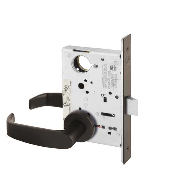 Sargent - 8215 - Mechanical Mortise Lock - LN Rose / L Lever - Passage - 10BE- Dark Oxidized Satin Bronze - Grade 1 - UHS Hardware