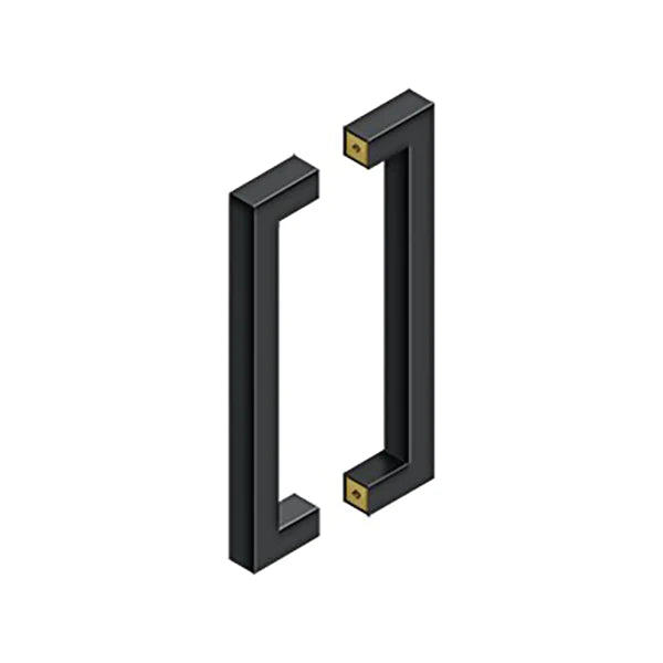 Deltana - 12" Contemporary Pull - Back-to-Back - 1-3/8 - 1-7/8" Door Thickness - Optional Finish