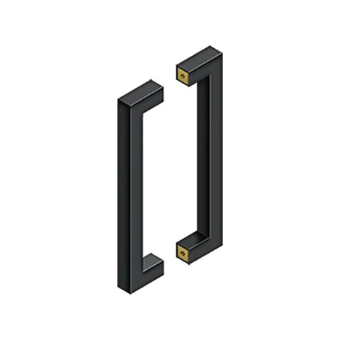 Deltana - 12" Contemporary Pull - Back-to-Back - 1-3/8 - 1-7/8" Door Thickness - Optional Finish