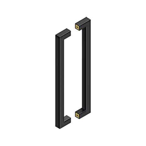 Deltana - 18" Contemporary Pull - Back-To-Back - 1-3/8" - 1-7/8" Door Thickness - Optional Finish