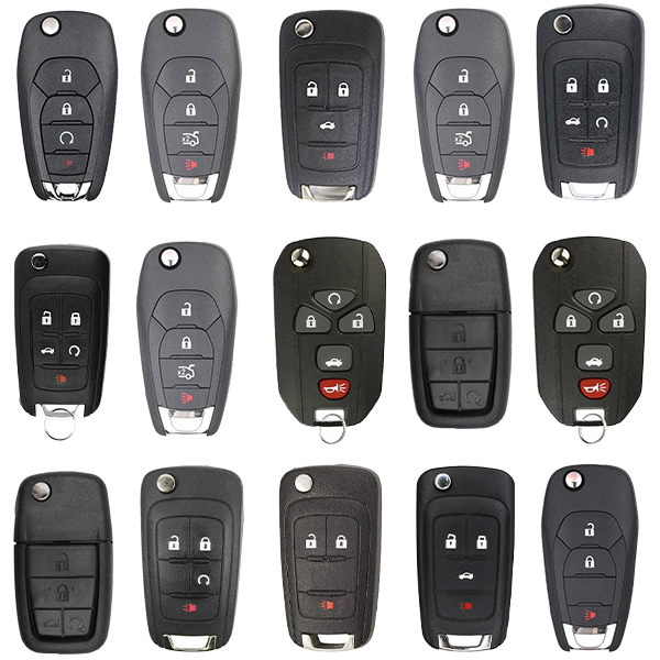 Remote Keys STARTER Pack / GM / Flip Keys (14 Pieces - AFTERMARKET) - UHS Hardware