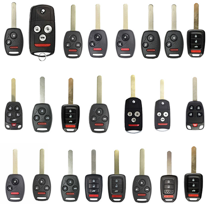 Remote Keys STARTER Pack / Honda Acura / Flip Keys, Remote Head Keys - 21 Pieces (AFTERMARKET) - UHS Hardware