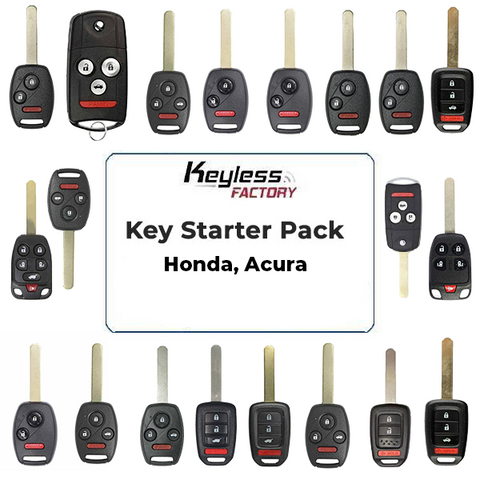 Remote Keys STARTER Pack / Honda Acura / Flip Keys, Remote Head Keys - 21 Pieces (AFTERMARKET) - UHS Hardware