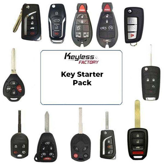 Remote Keys STARTER Pack - Flip Keys, FOBIKS, Remote Head Keys (61 Pieces - AFTERMARKET) - UHS Hardware