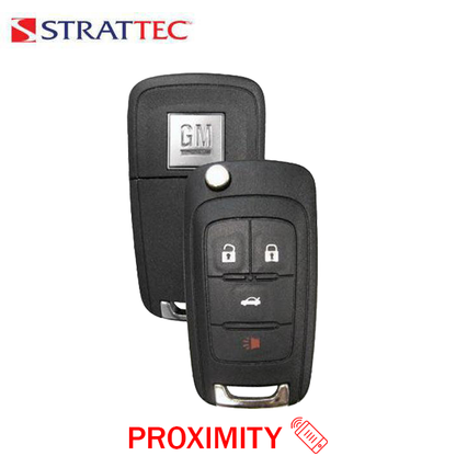2010-2017 Chevrolet Buick / 4-Button Remote Flip Key / PN: 5927057 / OHT05918179 / HU100 / PEPS (Strattec) - UHS Hardware