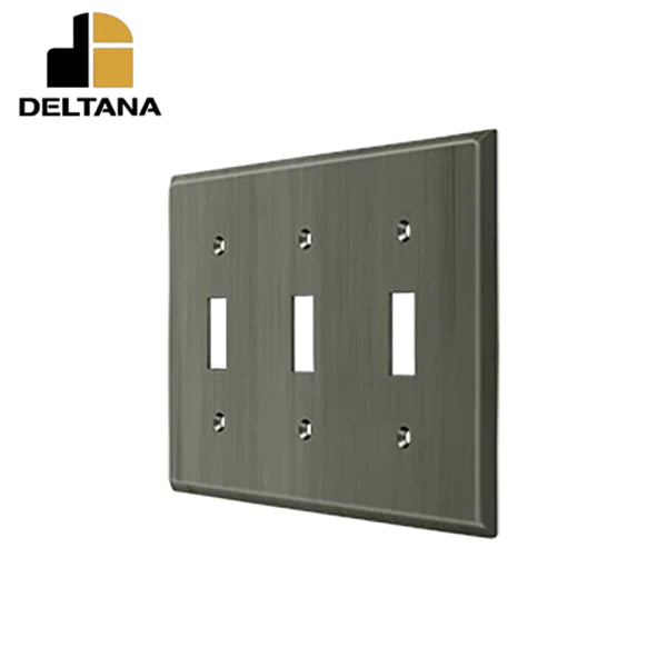 Deltana - Switch Plate - Triple Standard - Optional Finish