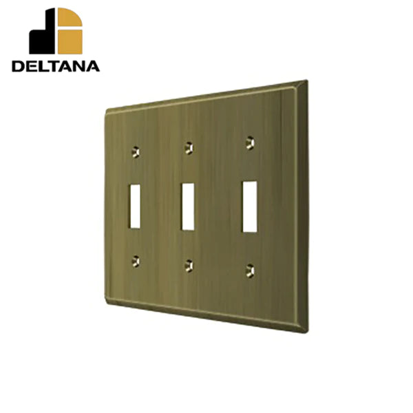 Deltana - Switch Plate - Triple Standard - Optional Finish