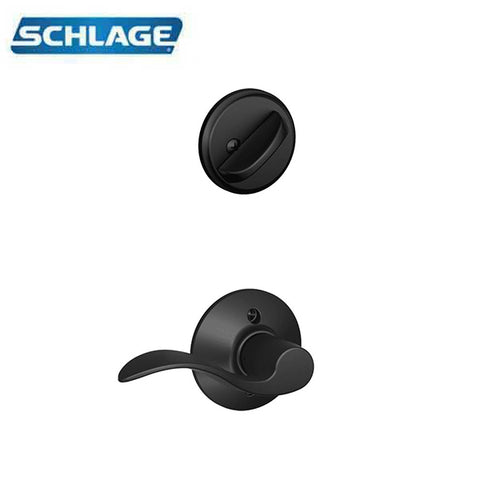 Schlage - F59-ACC - Single Cylinder Interior Trim Pack - Accent Lever - Left Handed - Matte Black - Grade 2 - UHS Hardware