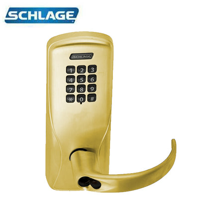 Schlage - CO-100 - Keypad Programmable Lock - SFIC Prep - Spartan Lever - Field Reversible - Classroom - Satin Brass - Grade 1 - UHS Hardware