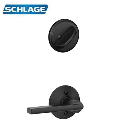 Schlage - F59-LAT - Single Cylinder Interior Trim Pack - Latitude Lever - Matte Black - Grade 2 - UHS Hardware