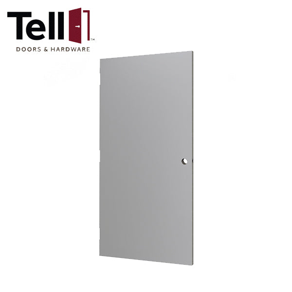TELL - MSD61080 - Spartan - Hollow Metal Door - 3' x 6' 8" - 18 Gauge Galvanized - 161 Cylinder Prep w/ 2-3/4" Backset - 4.5" x 4.5" Hinge Prep - Primer Gray - 3 Hour Fire Rated - UHS Hardware