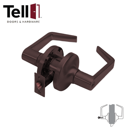 TELL - CL101116 - Standard Duty Cylindrical Leverset - Satin Chrome - 2-3/4" Backset - Grade 2 - Optional Finish - Classroom