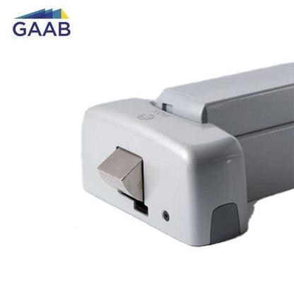 GAAB - T320-04  - RIM Panic Exit Device with Siren and Electrical Connection - Modular and Reversible - Up to 48" Doors - Satin Chrome - UHS Hardware