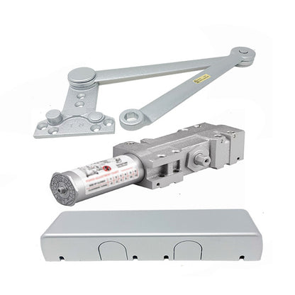 TownSteel - TDC40 - Hydraulic Door Closer - Back Check Function - PA Bracket/Regular/Top Jamb - Hold to Open & Cush Arm - Adjustable Size 1-6 - Aluminum Finish - Grade 1