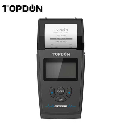 TOPDON - BT500P - Battery Starting & Charging System - Built In Printer - 128x64" LCD - 12V - UHS Hardware