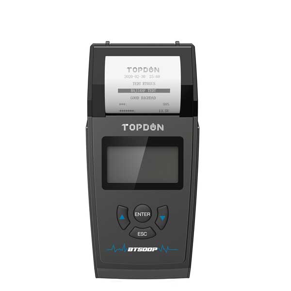 TOPDON - BT500P - Battery Starting & Charging System - Built In Printer - 128x64" LCD - 12V - UHS Hardware