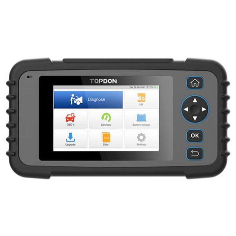 TOPDON - ArtiDiag 600 - OBDII Diagnostic Scan Tool w/Service Resets - 02 Sensor - 18V - 5" LCD - DTC Library Lookup - Live Data Monitoring - UHS Hardware