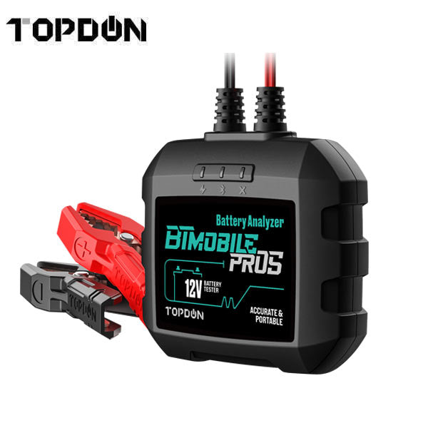 TOPDON - BTMOBILE PROS - Battery Tester and Analyzer - 12V - Dual Bluetooth 3.0 & 4.0 - Compatible with Android / IOS / TOPDON Phoenix / AUTEL Scan Tool / Launch Scan Tool - UHS Hardware