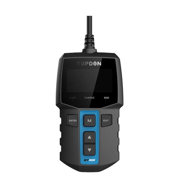 TOPDON - BT100 - Handheld Battery Cranking and Charging System Tester - 12V - Reverse Polarity Protection - UHS Hardware