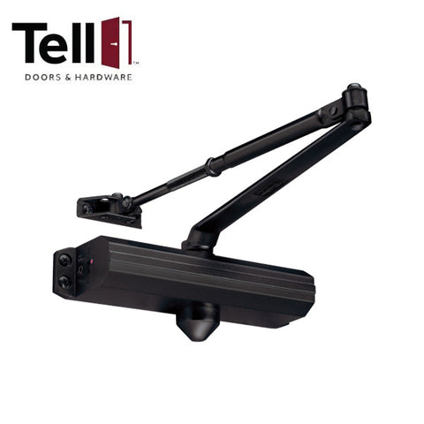 TELL - 600 Series - Heavy Duty Commercial Door Closer - Parallel Arm Bracket - Adjustable Arm - 1-4 - Full Cover - Backcheck - Optional Finish