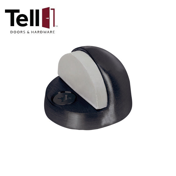 TELL - High Profile Floor Stop - Satin Chrome - 3/8" Base - Optional Finish